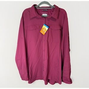 NWT Columbia Silver Ridge Lite Women's  3X Long Sleeve Shirt Omni-Shade UPF40